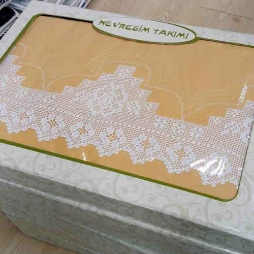 Elişi Dantelli Nevresim Takımı Çarşafı Dantelli