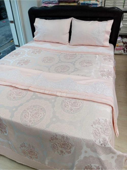 El Işi Dantel Pike Takımı Çarşafıda Dantelli