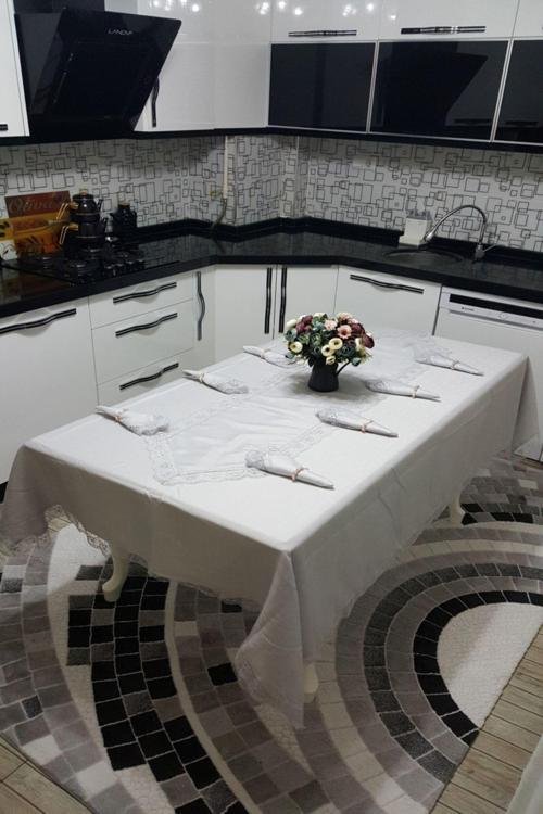 Kdk Dertsiz Yemek Takımı 8 Kişilik Güpürlü Leke Tutmaz Kdk Dertsiz Şantuk 18 Parça Sofra Takımı