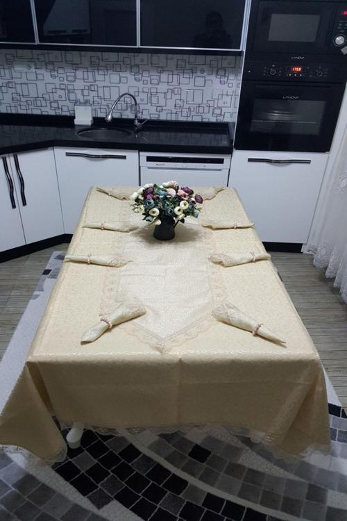 Kdk Dertsiz Yemek Takımı 8 Kişilik Güpürlü Leke Tutmaz 8 Kişilik Yemek Takımı