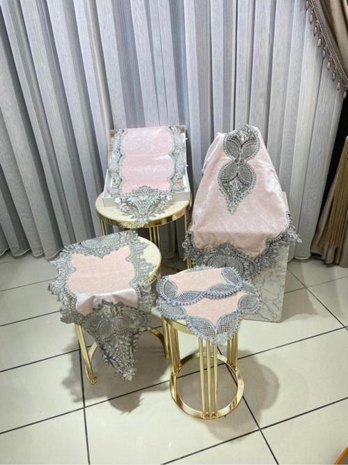 5 Parça Kadife Salon Takımı Runner