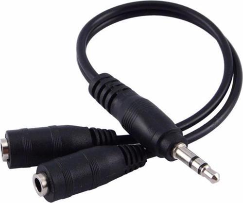 Stereo Kulaklık Çoklayıcı Y Kablo - Siyah