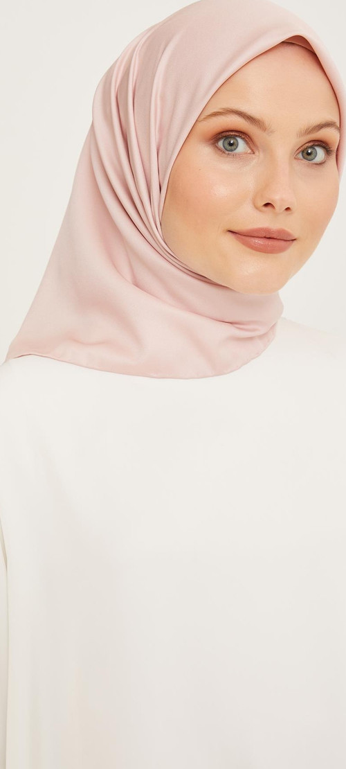 Sport twill (tivil) Eşarp Düzrenk Açık Pudra