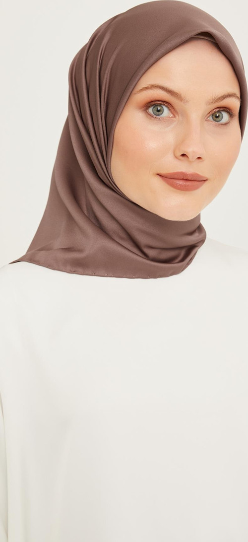 Sport twill (tivil) Eşarp Düzrenk Koyu Vizon