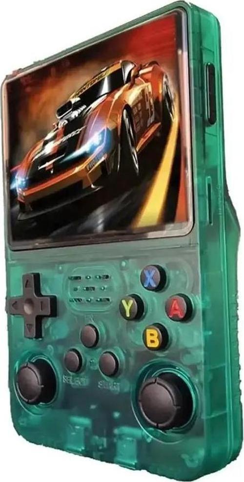 3.5 Inç OTG Çıkışlı Taşınabilir Retro Oyun Konsolu 15000+ Oyunlu El Atari Şeffaf Yeşil R36S