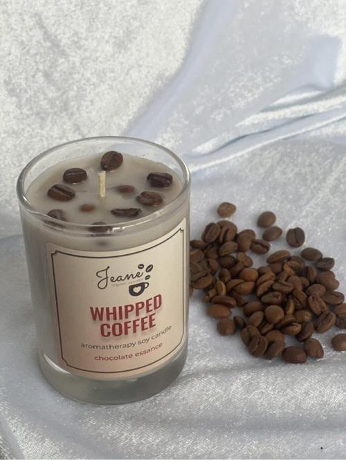 Jeane Candles Gerçek Kahve Çekirdekleri Çikolata Kokulu Kahve Rüyası Mum