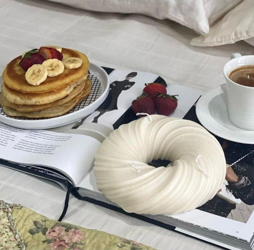 Büyük Boy 22Cm Özel Tasarım Donut Kek Mum