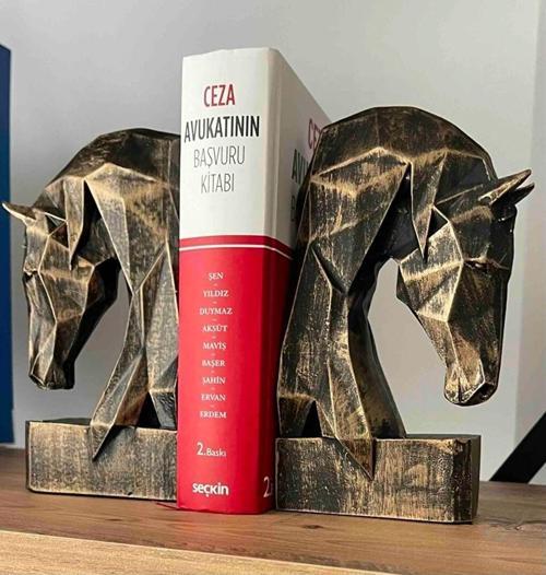 20 Cm 2 Adet Dekoratif Kübik Geometrik Tasarım At Kitap Tutucu Biblo