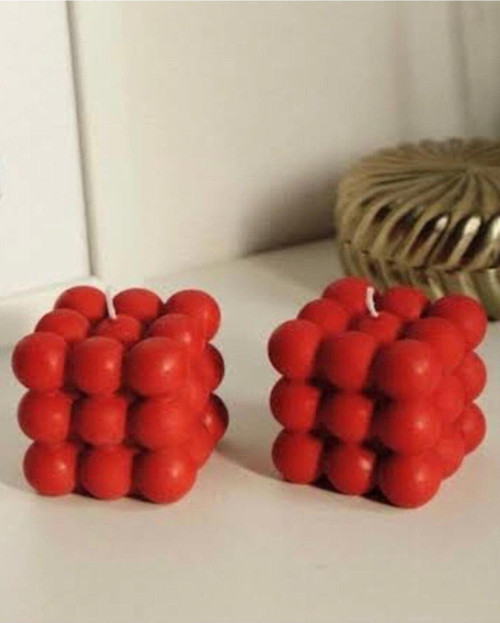 Dekoratif Bubble 2'Li Set Kokulu Mum