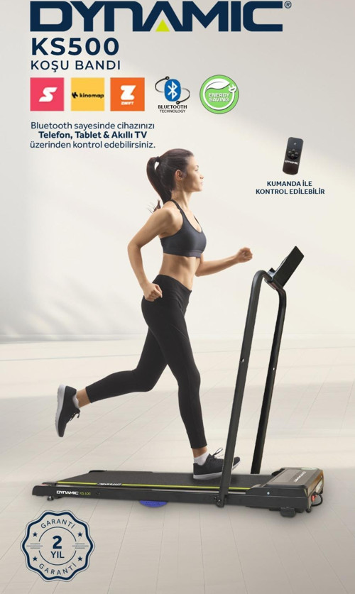 KS500 Ultra Slim Enerji Tasarruflu Sessiz Uzaktan Kumandalı Bluetoothlu Koşu ve Yürüyüş Bandı