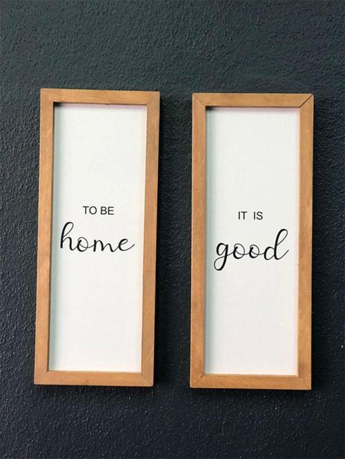 Ahşap Çerçeveli 2'Li Minimalist Tablo Set