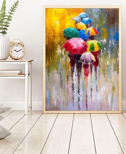 Ahşap Çerçeveli Minimalist Tablo