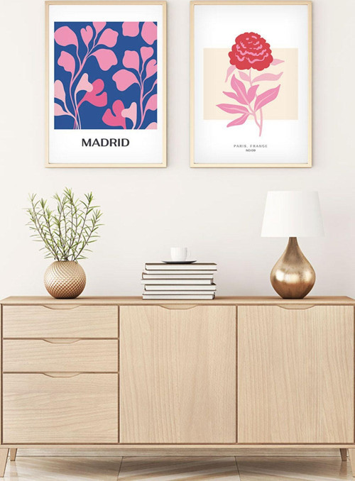Ahşap Çerçeveli Modern Tablo Seti Huhu175