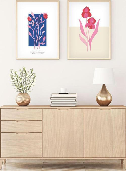 Ahşap Çerçeveli Modern Tablo Seti Huhu167