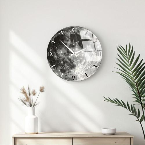 Modern Tasarımlı Cam Duvar Saati Huhu353