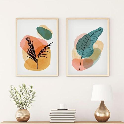 Ahşap Çerçeveli Modern Tablo Seti Huhu65