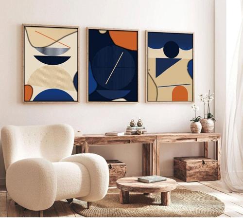 Ahşap Çerçeveli Minimalist Tablo