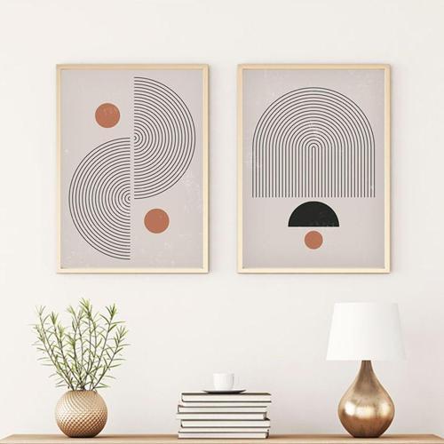 Ahşap Çerçeveli Modern Tablo Seti Huhu62