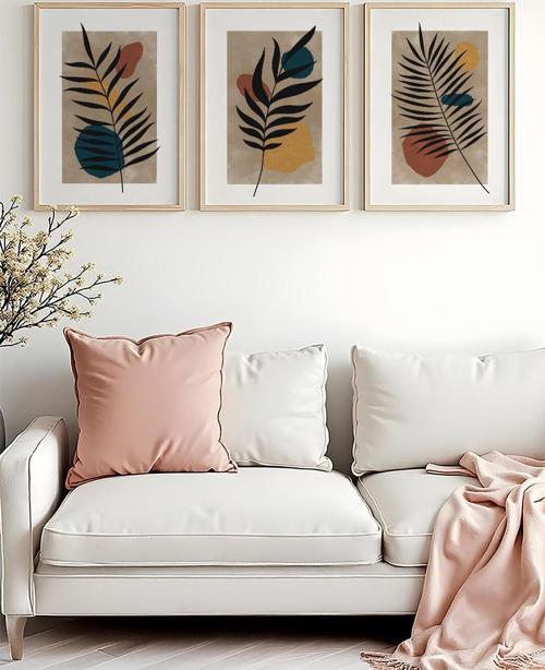 Ahşap Çerçeveli 3 Parça Set Tablo Huhu483