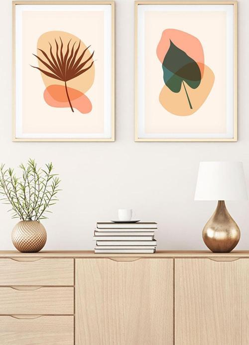Ahşap Çerçeveli Minimalist Tablo Set