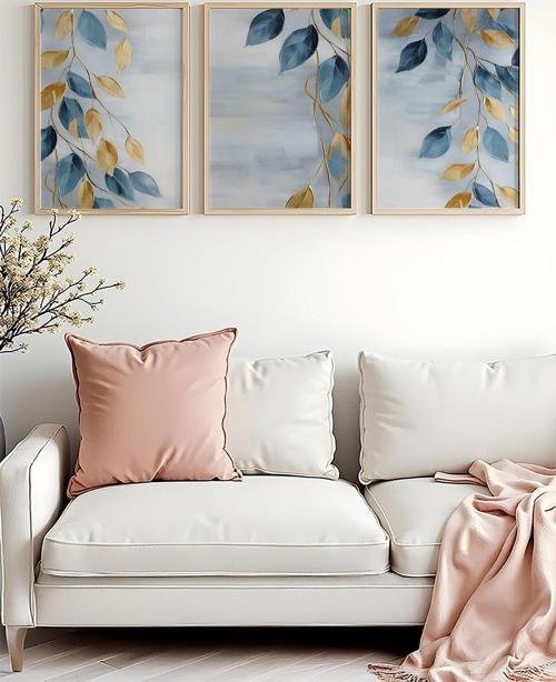 Ahşap Çerçeveli 3 Parça Set Tablo Huhu476
