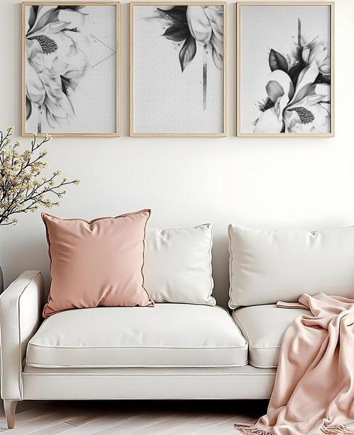 Ahşap Çerçeveli 3 Parça Set Tablo Huhu479