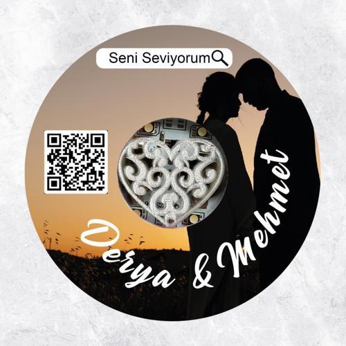 Işıklı Kişiselleştirilebilir Kendi Müziğini Yarat Karekodlu Gün Batımında Çift Pleksi Bardak Altlığı