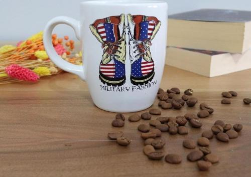 Military Fashion Beyaz Oval Kupa