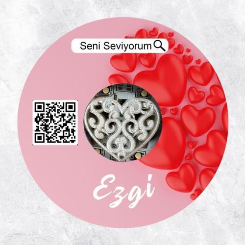 Işıklı Kişiselleştirilebilir Kendi Müziğini Yarat Karekodlu Kırmızı Balon Kalp Pleksi Bardak Altlığı
