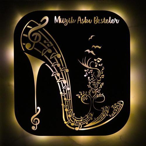 Işıklı Kişiselleştirilebilir Müzik Temalı Tablo Kadın Ayakkabısı Dekoratif Gece Lambası 40 cm