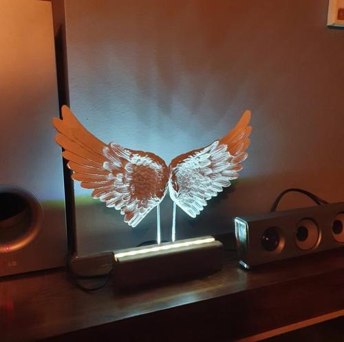 Kişiye Özel Melek Kanatlı Gece Lambası