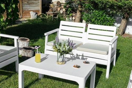 SY-2492 Solemare 2'li Bahçe Oturma Grubu Koltuk Takımı  Beyaz
