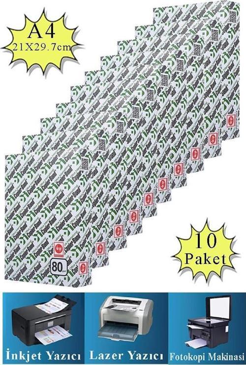 Fotokopi Kağıdı A4 80 gr 500 lü 10 Paket Copierbond Fotokopi Kağıdı Lazer İnkjet ve Fotokopi Makineleri İçin Uyumlu