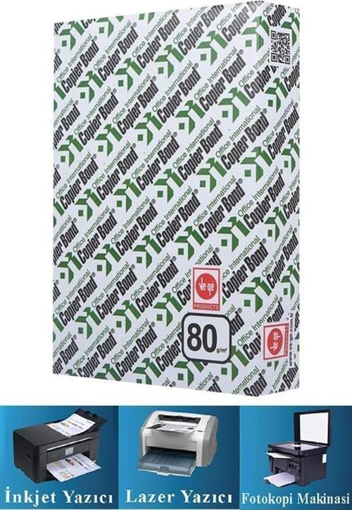 Fotokopi Kağıdı A4 80 gr 500 lü 1 Paket Copierbond Fotokopi Kağıdı Lazer İnkjet ve Fotokopi Makineleri İçin Uyumlu