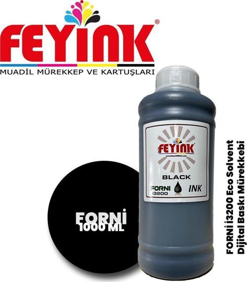 ® Forni Ecosolvent Dijital Baskı Mürekkebi Epson İ3200 Kafa Uyumlu Black (Siyah) -1000ml-