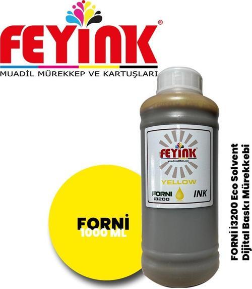® Forni Ecosolvent Dijital Baskı Mürekkebi Epson İ3200 Kafa Uyumlu Yellow (Sarı) -1000ml-