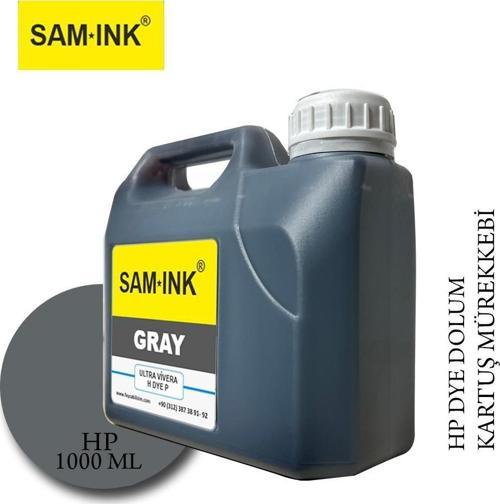 ® Samink Hp Vivera T Serisi Plotter DYE Kartuş Dolum Mürekkebi T610/T770/T790/T795/T920/T2300/G (Gray) -1000ml-
