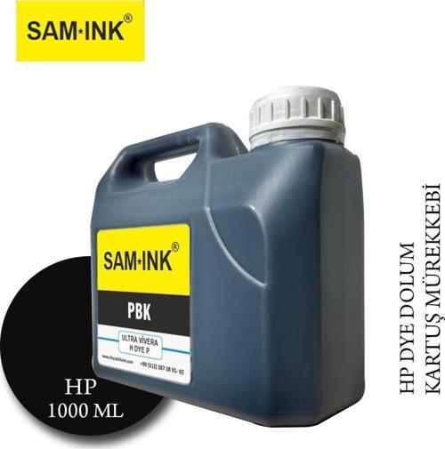 ® Samink Hp Vivera T Serisi Plotter DYE Kartuş Dolum Mürekkebi T610/T770/T790/T795/T920/T2300/PK (Photo Black) -1000ml-