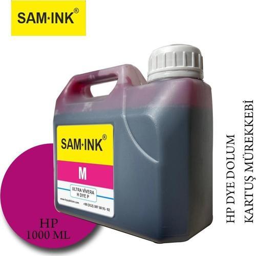 ® Samink Hp Z Serisi Plotter Pigment Kartuş Dolum Mürekkebi Z2100/Z5200/Z5400/Z5600/M (Magenta) -1000ml-