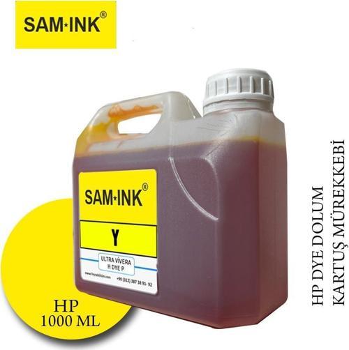 ® Samink Hp Z Serisi Plotter Pigment Kartuş Dolum Mürekkebi Z2100/Z5200/Z5400/Z5600/Y (Yellow) -1000ml-