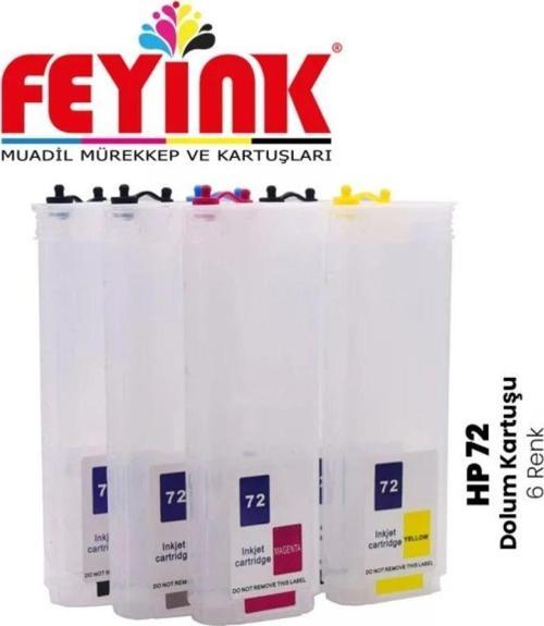 ® T Serisi 72 Kolay Dolabilen Dolum Kartuşu Süper Çipli 6 Renk T610/T770/T790/T795/T1300/T2300 