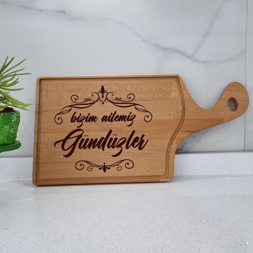 Kişiye Özel Ahşap Dikdörtgen Kesme Tahtası