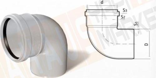 50/87 Pvc Kapalı Dirsek