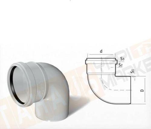 PVC Dirsek (87° Kapalı) 125 mm