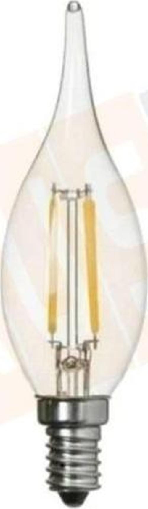 K2Led Kes498 4W E14 Led Flamanlı Kıvrık Buji Ampul