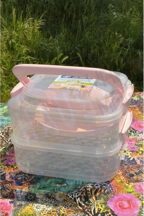 Piknik Seti Kare Pembe 31 Parça