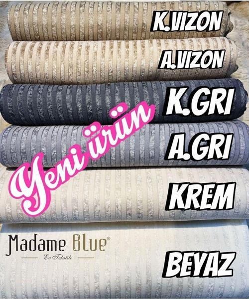 Bambu Çizgili Süngerli Kadife Kaymaz Çekyat Koltuk Örtüsü 170X210 Cm Açık Gri