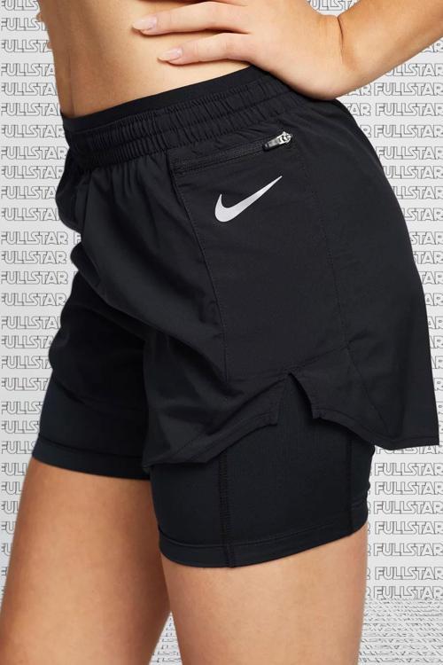Tempo Lux 2in1 Training Shorts ikisi Bir Arada Taytlı Kadın Şort Siyah