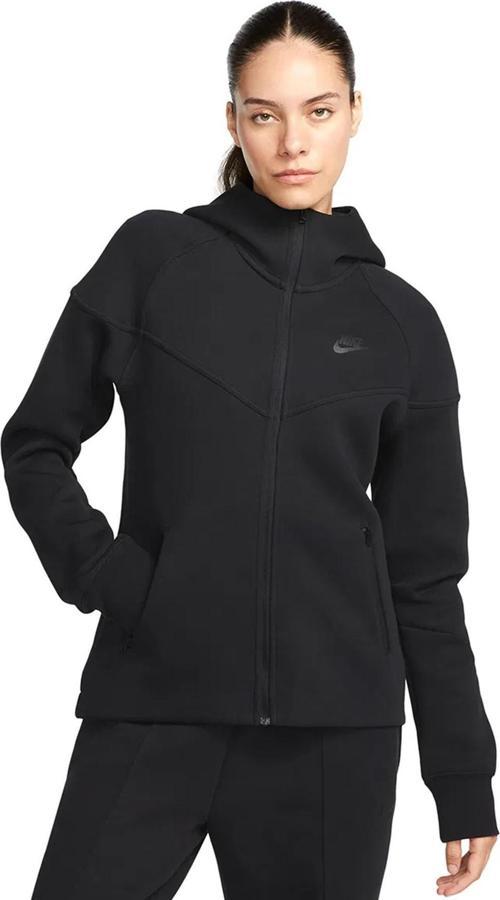 Sportswear Tech Fleece Full Zip Hoodie Dark Heather Black Kadın Kapüşonlu Sweatshirt Siyah