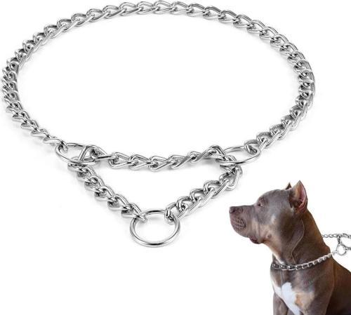 Köpek Eğitim Boyun Zinciri 3,5 Mm - 65 Cm Orta Büyük Irk Eğitim Zinciri Sağlam Krom Çelik
